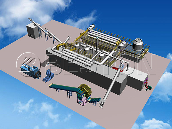 continuous waste tyre pyrolysis machine