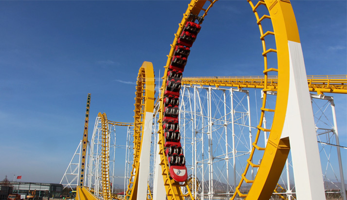 Thrill roller coaster ride for park